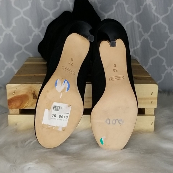 Coach suede heeled boots - Picture 5 of 6